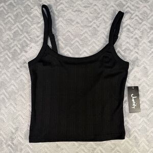 Justify Black Women’s Crop Top Tank Ribbed Camisole New With Tags Small Casual